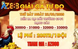[Thông Báo] Giải 4 Con Gà Nòi Tự Do Tại CPC1 Ngày 22/3/2025