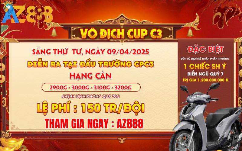 [Thông Báo] Giải Đấu Gà Tự Do Vô Địch Cup C3 Ngày 9/4/2025